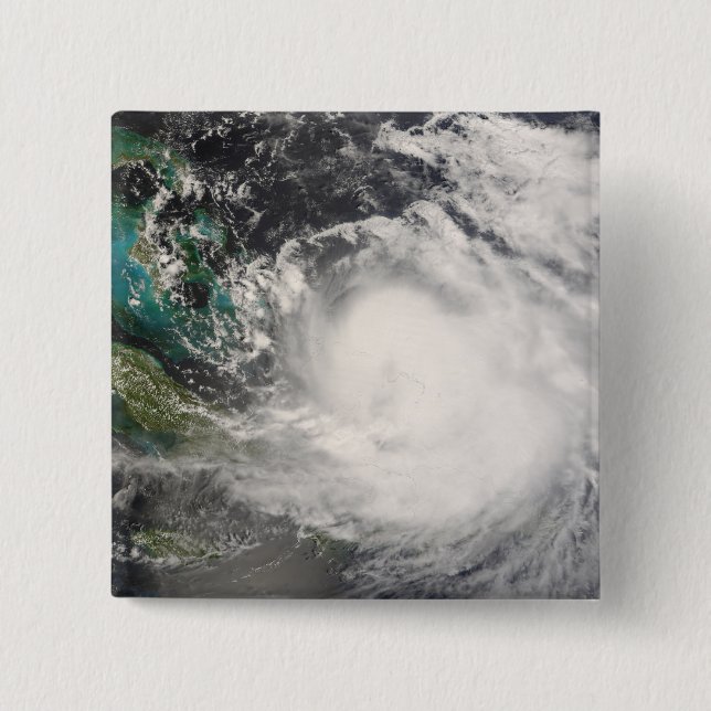 Macaron Carré 5 Cm L'ouragan Hanna au-dessus des Bahamas (Devant)