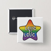 Love Is Love Étoile Arc-en-ciel Drapeau LGBT Dégra