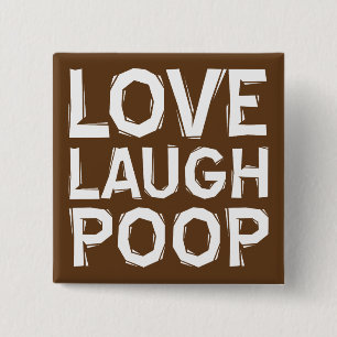 Macaron Carré 5 Cm Love Laugh Poop