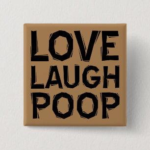 Macaron Carré 5 Cm Love Laugh Poop