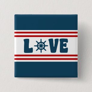 Macaron Carré 5 Cm Love nautical design