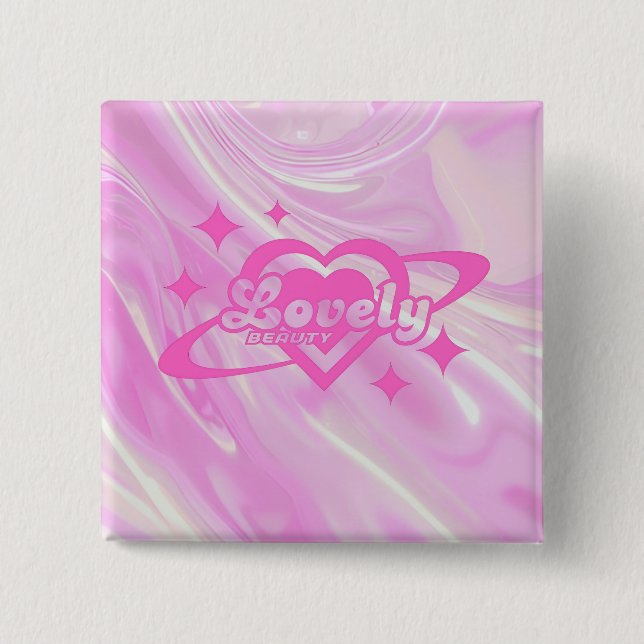 Macaron Carré 5 Cm Lovely (Devant)