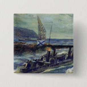 Macaron Carré 5 Cm L'u-bateau allemand U 56 descendu par Grozovoi