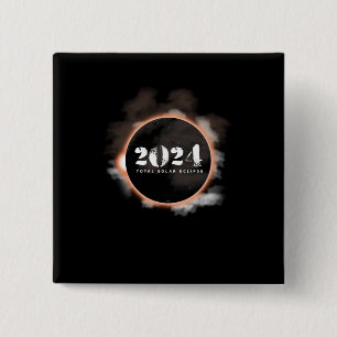 Macaron Carré 5 Cm Lune solaire totale mettant la lune annuelle