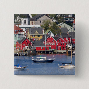Macaron Carré 5 Cm Lunenberg, Nouvelle-Écosse, Canada. 3
