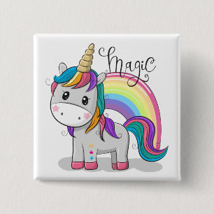 Macaron Carré 5 Cm L'Unicorne des licornes
