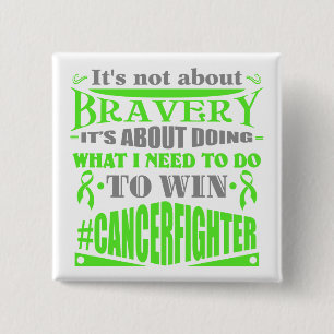 Macaron Carré 5 Cm Lymphome non-Hodgkins Cancer Not About Bravery