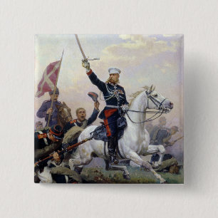 Macaron Carré 5 Cm M.D. Skobelev général dans le Russe-Turc