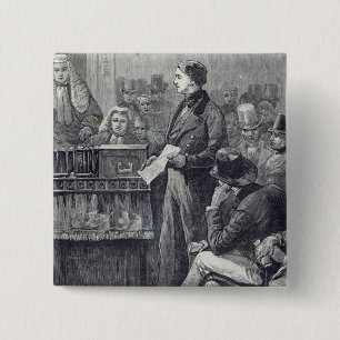 Macaron Carré 5 Cm M. Gladstone fournissant son premier discours