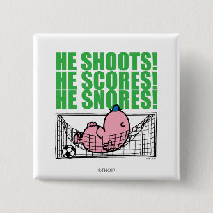 Macaron Carré 5 Cm M. Lazy Napping Dans Un But De Football