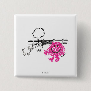 Macaron Carré 5 Cm M. Messy et deux cochons