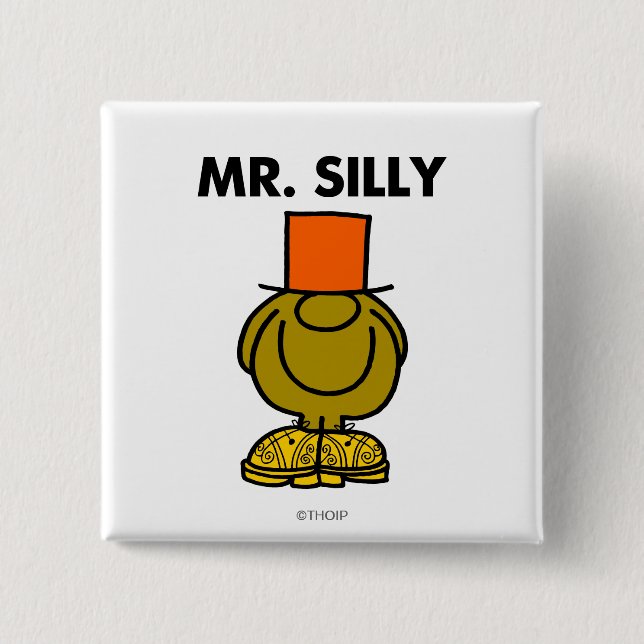 Macaron Carré 5 Cm M. Silly | Yeux cachés (Devant)