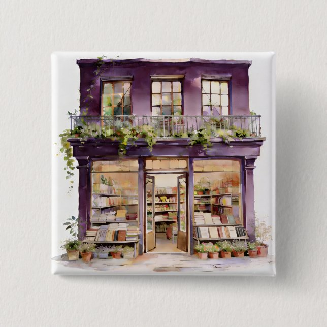 Macaron Carré 5 Cm Ma Librairie (Devant)