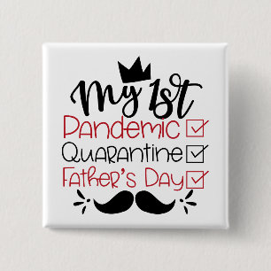 Macaron Carré 5 Cm Ma première Fête des pères de quarantaine pand