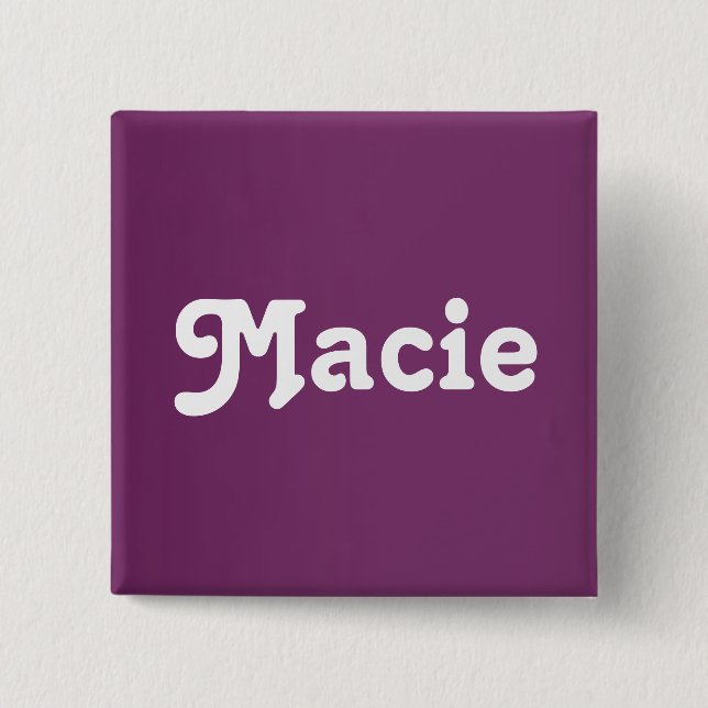 Macaron Carré 5 Cm Macie du bouton (Devant)