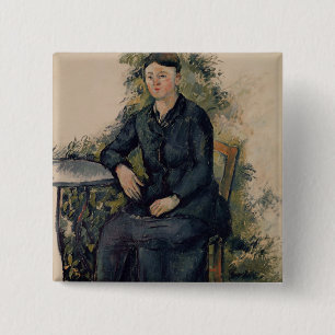Macaron Carré 5 Cm Madame Cezanne dans le jardin, 1880- de Paul