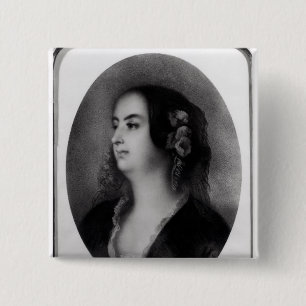 Macaron Carré 5 Cm Madame Hanska gravée par Emile Lassalle