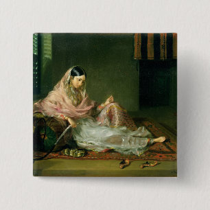 Macaron Carré 5 Cm Madame musulmane Reclining, 1789 (huile sur la