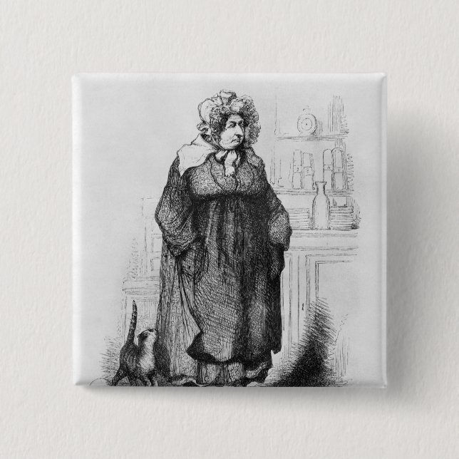 Macaron Carré 5 Cm Madame Vauquer (Devant)