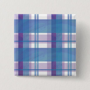 Macaron Carré 5 Cm Madras Plaid Blue et Purple