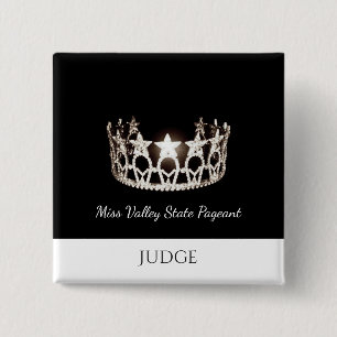 Macaron Carré 5 Cm Magasin de boutons personnalisés Miss USA Style Ju