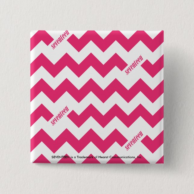 Macaron Carré 5 Cm Magenta de zigzag (Devant)