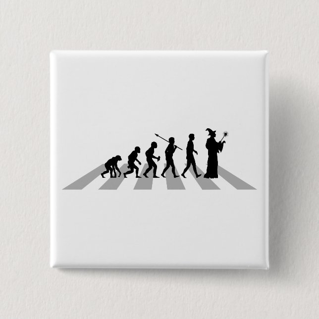 Macaron Carré 5 Cm Magicien (Devant)