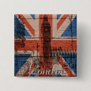 Macaron Carré 5 Cm Magnifique grunge en bois cool tendance U.k. fanio