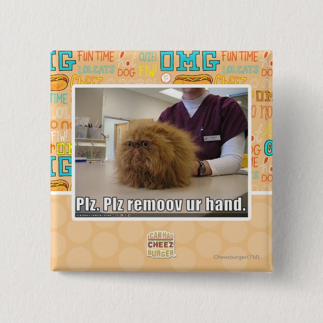 Macaron Carré 5 Cm Main d'ur de remoov de PLZ (Devant)