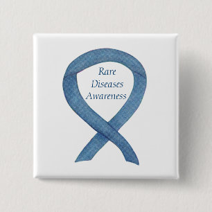 Macaron Carré 5 Cm Maladies rares Sensibilisation au denim Étanchet à