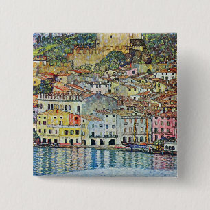 Macaron Carré 5 Cm Malcena chez le Gardasee par Gustav Klimt