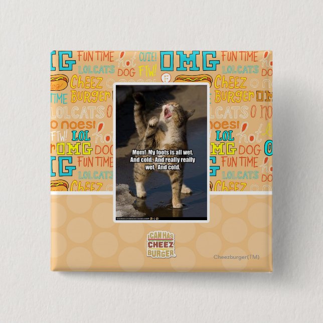 Macaron Carré 5 Cm Maman ! (Devant)