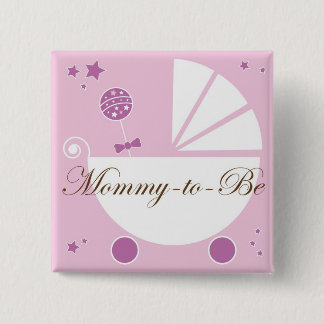 Macaron Carré 5 Cm Maman à être Pin de baby shower