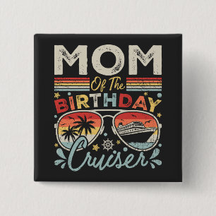 Macaron Carré 5 Cm Maman de Birthday Cruiser Carré de vacances