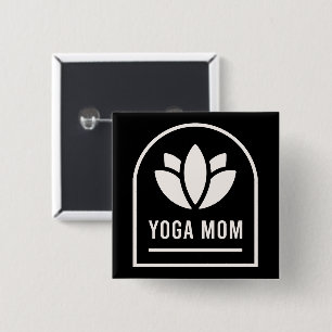 Macaron Carré 5 Cm Maman yoga yogi mère