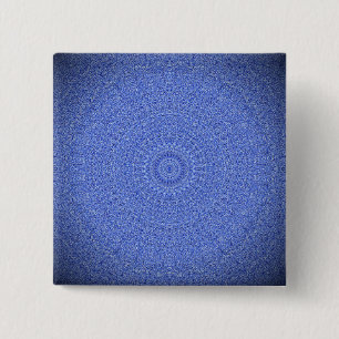 Macaron Carré 5 Cm Mandala bleu
