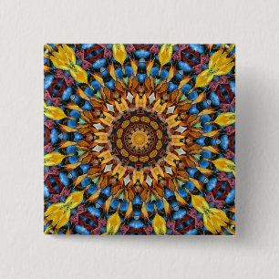Macaron Carré 5 Cm Mandala géométrique