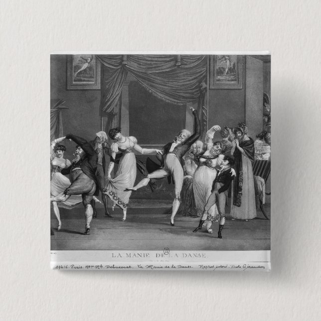 Macaron Carré 5 Cm Manie de danse, 1809 (Devant)