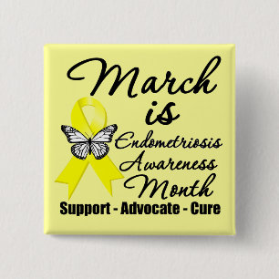Macaron Carré 5 Cm March is Endometriosis Awareness Month