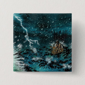 Macaron Carré 5 Cm marche sur l'eau Jésus