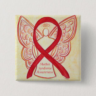 Macaron Carré 5 Cm Marfan Syndrome Angel Sensibilisation Ruban Pins P