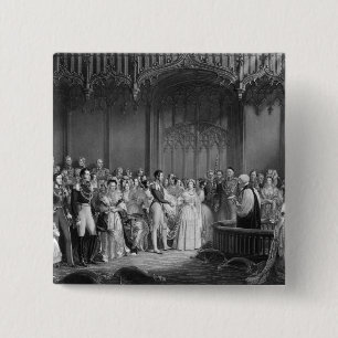 Macaron Carré 5 Cm Mariage de la Reine Victoria et prince Albert