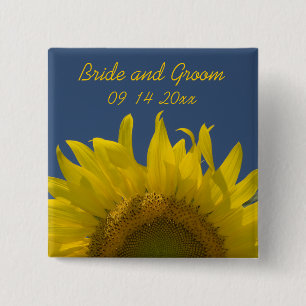 Macaron Carré 5 Cm Mariage émergent du tournesol