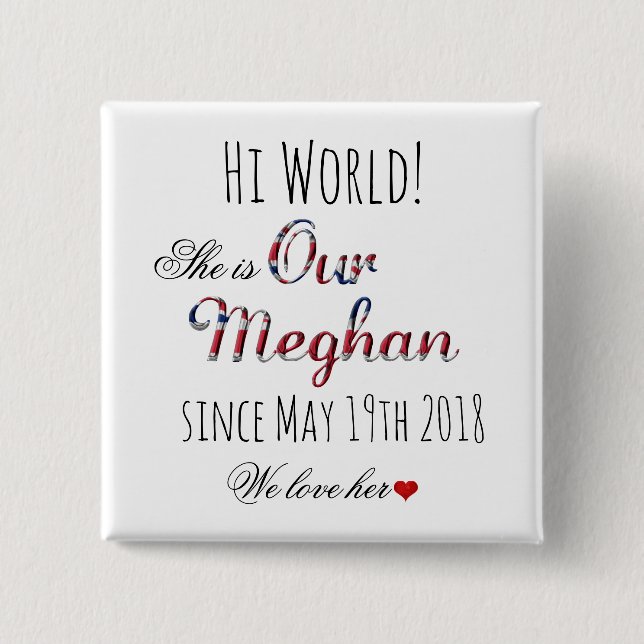 Macaron Carré 5 Cm Mariage royal Meghan Markle Prince Harry 19 mai (Devant)