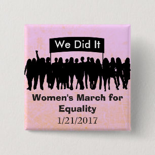 Macaron Carré 5 Cm Mars des femmes pour l'aimant de protestation