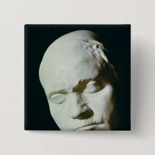 Macaron Carré 5 Cm Masque de Beethoven, pris de la vie à l'âge de