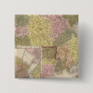 Macaron Carré 5 Cm Massachusetts Et Rhode Island