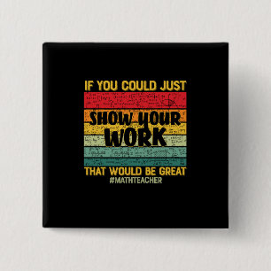 Macaron Carré 5 Cm Math Enseignant Maths Si Vous Pouvez Juste