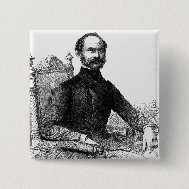 Macaron Carré 5 Cm Maximilian II, roi de la Bavière (Devant)