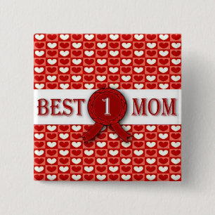 Macaron Carré 5 Cm Médaille de la meilleure maman